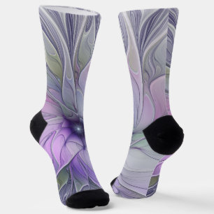 Chaussette Magnifique beauté moderne abstraite fleur d'art fr