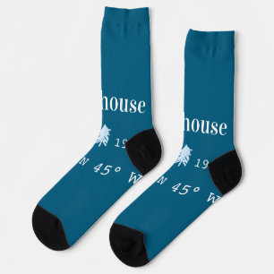 Chaussette Maison de lac éts. Date année coordonnées personna