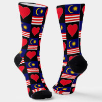 Malaisie Drapeau de coeur Motif amusant Malaysian 