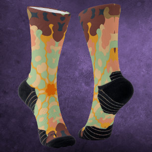 Chaussette Mandala Green Orange et Jaune