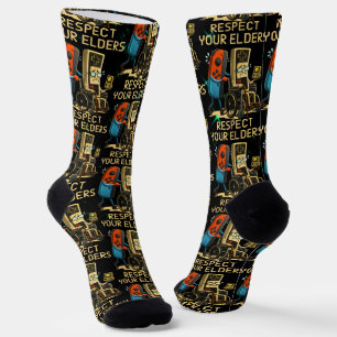 Chaussette Manette de jeu rétro drôle pour les amateurs de je