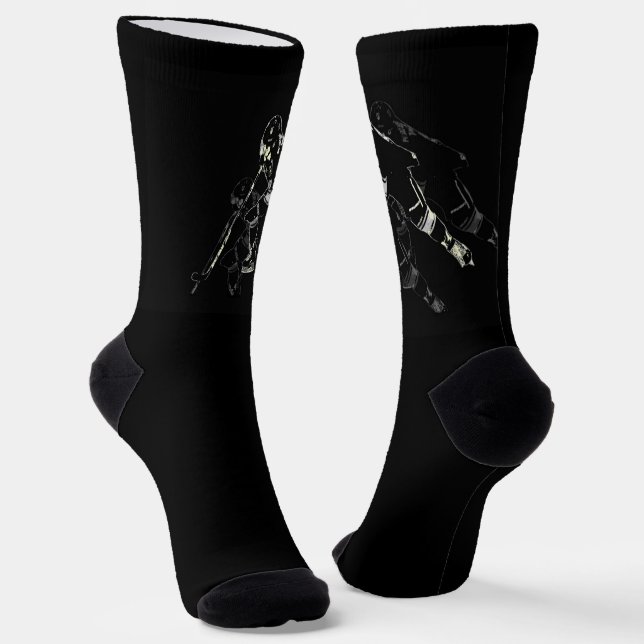 Chaussette Mania de hockey - Chaussettes de joueur de hockey (Angulaire)