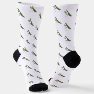 Chaussette Mante religieuse illustrée