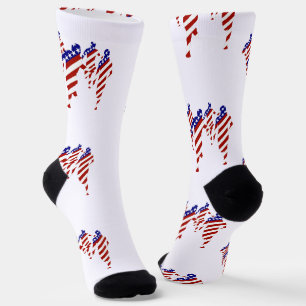 Chaussette MARATHON / COURSE RELAIS USA Patriotique