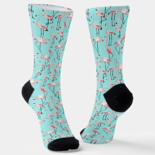 Chaussette Mariage de plage bleu rose Flamingo