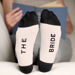 Chaussette Mariage mariée Soirées rose et noir