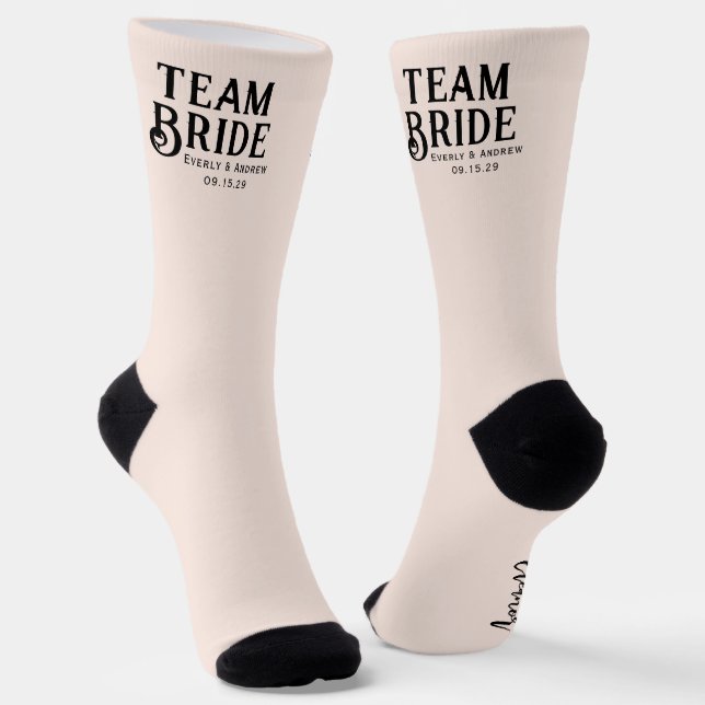 Chaussette Mariée et chambre avec Mariage Date Bridesmaid Cha (Angulaire)