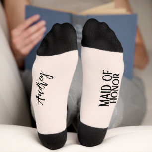 Chaussette Mariée et chambre avec Mariage Date Bridesmaid Cha