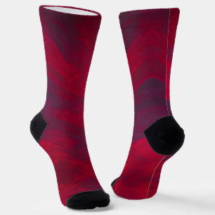 Chaussette Maroon rouge belle conception abstraite chitty voi