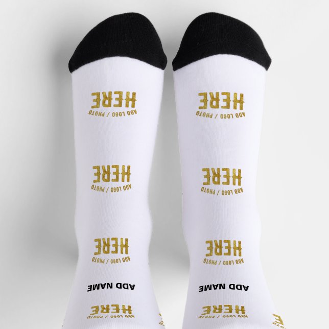 CHAUSSETTE MARQUE BLANCHE MODERNE ET PERSONNALISABLE VÉRIFIÉE (Haut)