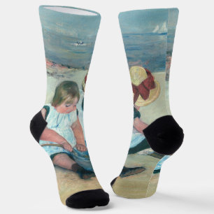 Chaussette Mary Cassatt - Enfants jouant sur la plage