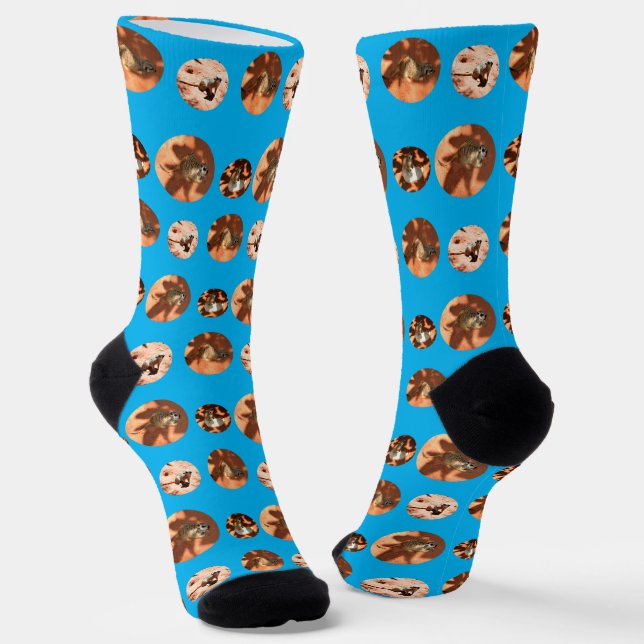 Chaussette Meerkat Collarge, Chaussettes Full Print Crew (Angulaire)