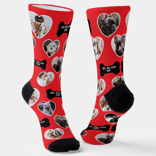 Chaussette Meilleur Chien Maman 16 Coeur-Forme Animaux de com (Angulaire)