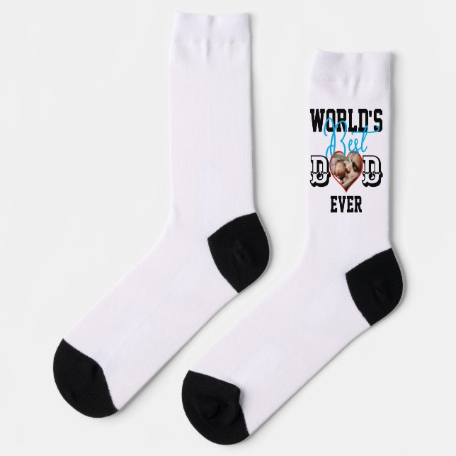 Chaussette Meilleur papa du monde avec des balles de golf pho (Gauche)