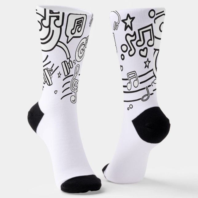 Chaussette Mélodie élégante : Chaussettes À Thème Musique (Angulaire)