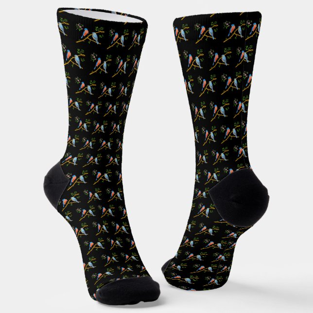 Chaussette Merles bleus (Angulaire)