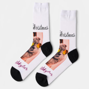 Chaussette Merveilleux chien de chat de Noël animal de compag