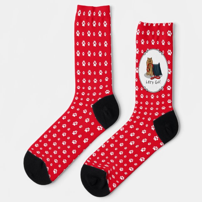 Chaussette Mignonne Chien - Allons-y ! Yorkshire Terrier (Yor (Gauche)