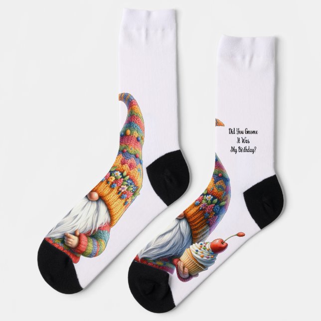 Chaussette Mignonne Je suis un vieux Gnome Anniversaire et Ci (Gauche)