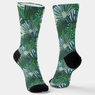 Chaussette Mignonne moderne vert Feuille Tropical Motif 