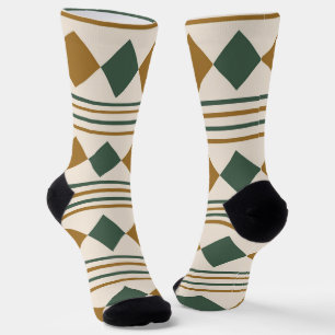 Chaussette Mignons modernes géométriques et rayures du milieu