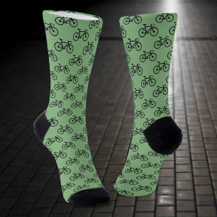 Chaussette Minuscule motif Bicyclettes modelé sur le vert / t