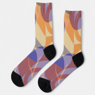 Chaussette Mod Artsy Violet et pêche