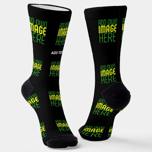 CHAUSSETTE MODÈLE DE TEXTE D'IMAGE NOIRE SIMPLE ET MODERNE (Angulaire)