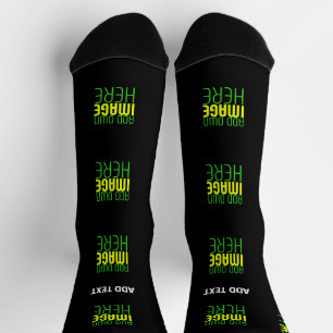 CHAUSSETTE MODÈLE DE TEXTE D'IMAGE NOIRE SIMPLE ET MODERNE