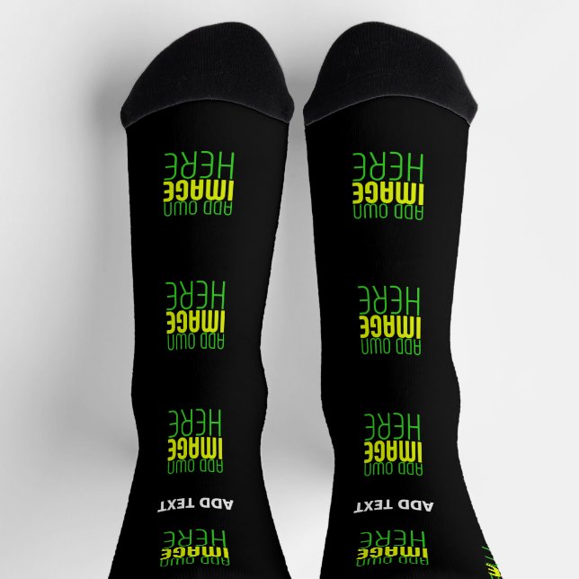 CHAUSSETTE MODÈLE DE TEXTE D'IMAGE NOIRE SIMPLE ET MODERNE (Haut)