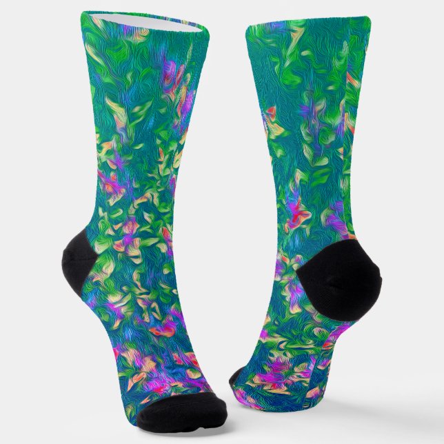 Chaussette Modèle Floral Multicolor Lumineux (Angulaire)