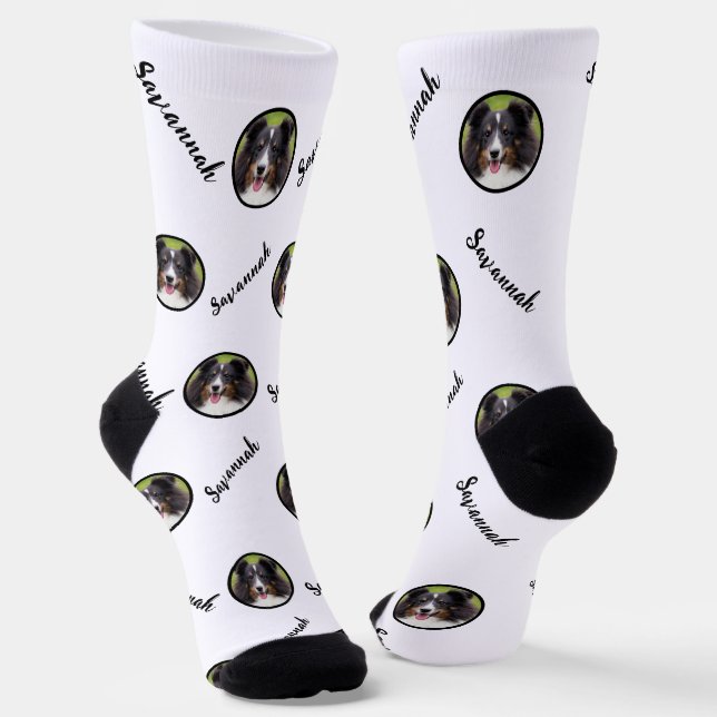 Chaussette Modèle photo Personnalisé Avec N'Importe Quel Nom  (Angulaire)