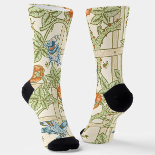 Chaussette Modèle sans couture de treillis de William Morris 