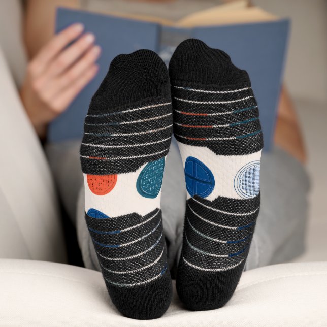 Chaussette Modern Geometric Coin Pattern Socks (Fond)