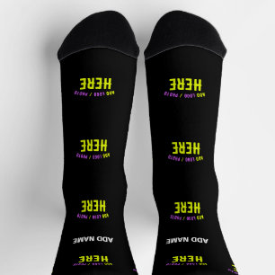 CHAUSSETTE MODERNE ET MODERNE PERSONNALISABLE NOIR VÉRIFIÉ
