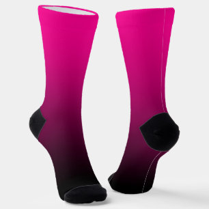 Chaussette Moderne minimaliste Magenta Black Gradient