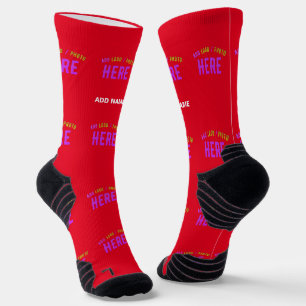 CHAUSSETTE MODERNE MODERNE PERSONNALISABLE ROUGE VÉRIFIÉ