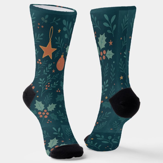 Chaussette Moderne Noël tendance 2026 Chaussettes Vacances él (Angulaire)