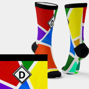 Chaussette Modifier le triangle initial de couleur d'art géom
