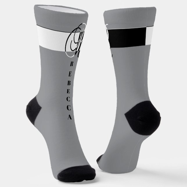 Chaussette "Monogram R" (Angulaire)