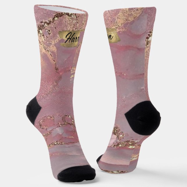 Chaussette Monogramme de Parties scintillant Diamant Blanc Ro (Angulaire)