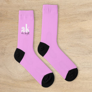 Chaussette Monogramme de signature rétro
