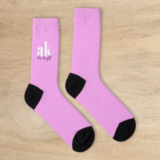 Chaussette Monogramme de signature rétro (Créateur téléchargé)