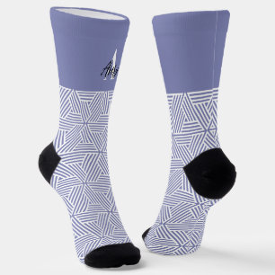 Chaussette Monogramme tendance avec superposition de nom de s