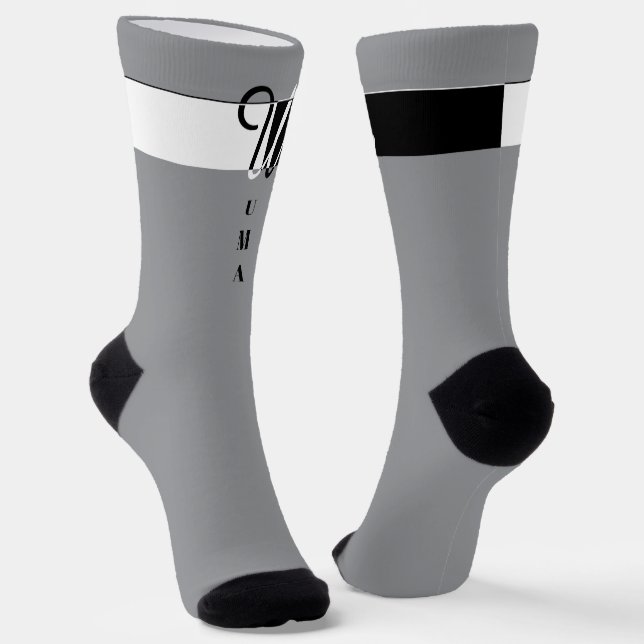 Chaussette "Monogramme U" (Angulaire)