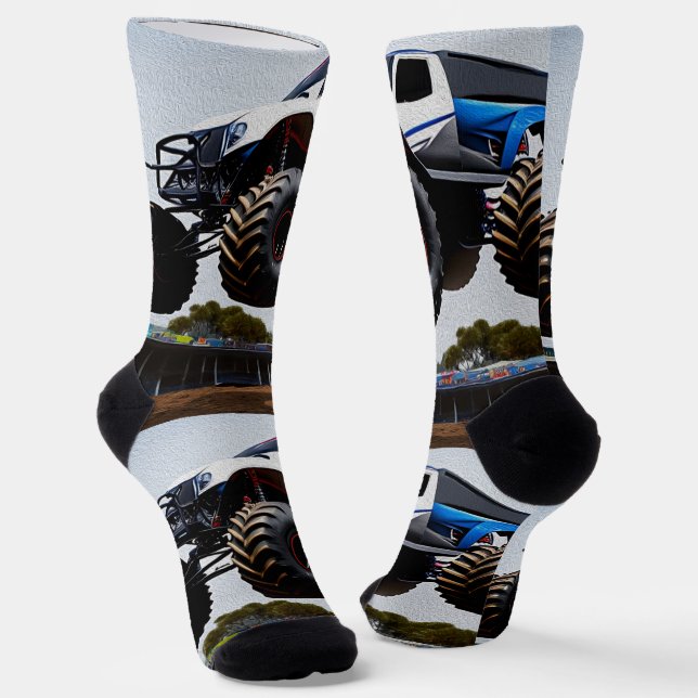 Chaussette Monster Truck Launch, Chaussettes d'équipage (Angulaire)