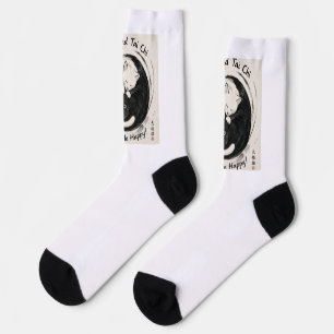 Chaussette montrant que les chats et le tai chi vo