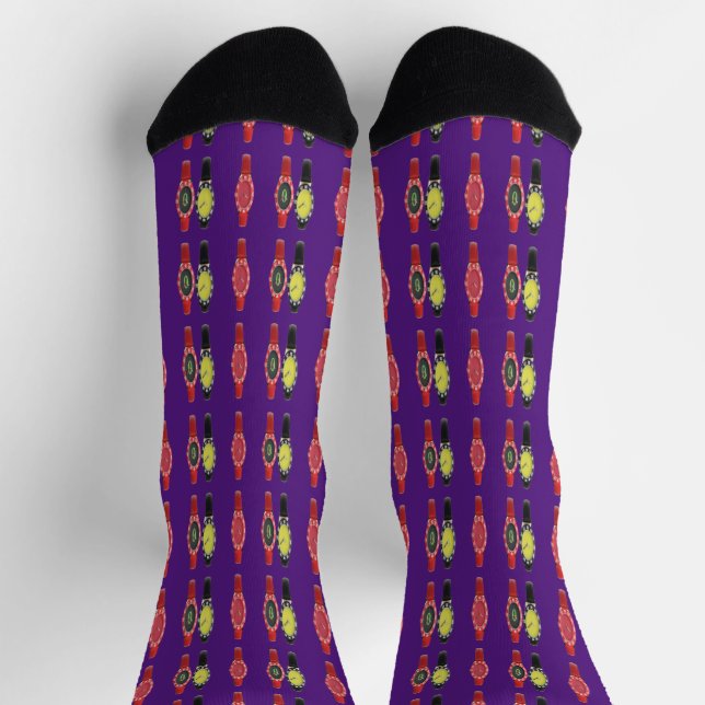 Chaussette Montres En Violet (Haut)