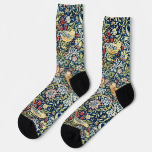 Chaussette Morris Voleur de Fraises Jaune Ivoire Ardoise Bleu