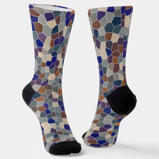 Chaussette Mosaic Cool Moderne Motif tendance (Angulaire)